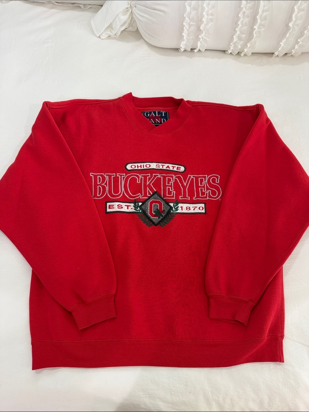 Ohio State Buckeyes Vintage Red Crewneck Sweatshirt